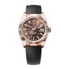 ROLEX SKY-DWELLER EVEROSE GOLD WATCH