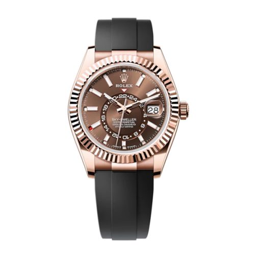 ROLEX SKY-DWELLER EVEROSE GOLD WATCH