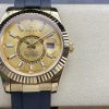 ROLEX SKY-DWELLER YELLOW GOLD WATCH