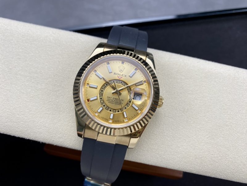 ROLEX SKY-DWELLER YELLOW GOLD WATCH