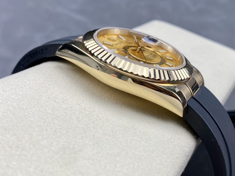 ROLEX SKY-DWELLER YELLOW GOLD WATCH