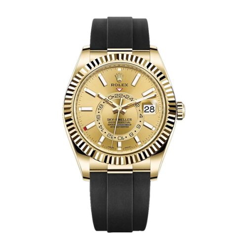 ROLEX SKY-DWELLER YELLOW GOLD WATCH