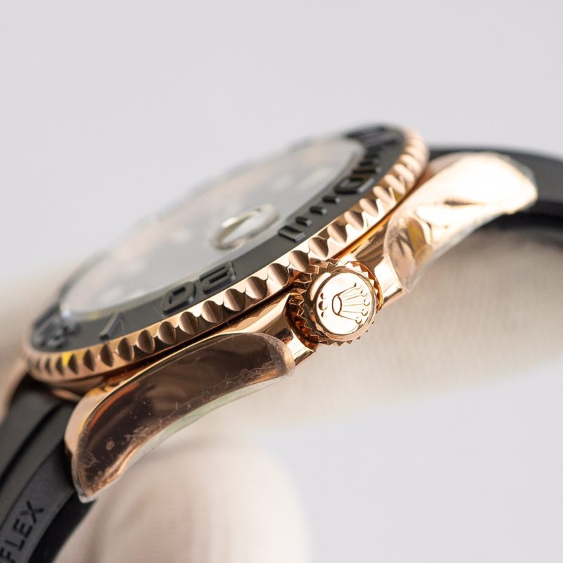 ROLEX YACHT-MASTER ROSE GOLD BLACK DIAL WATCH