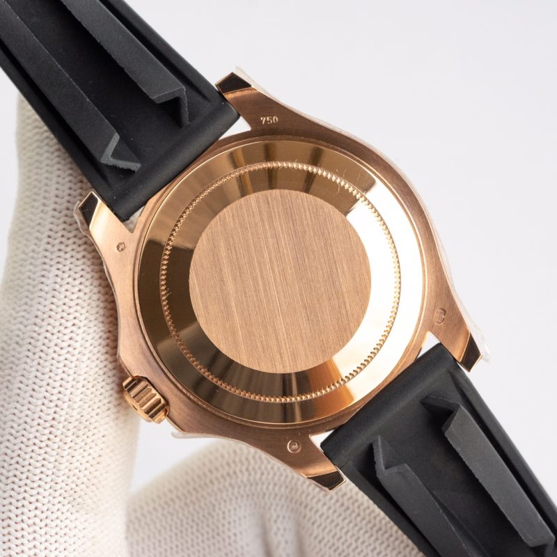 ROLEX YACHT-MASTER ROSE GOLD BLACK DIAL WATCH