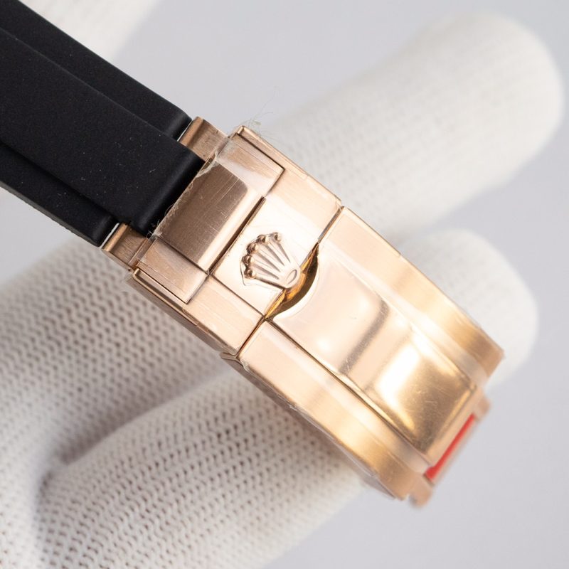 ROLEX YACHT-MASTER ROSE GOLD BLACK DIAL WATCH