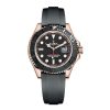 ROLEX YACHT-MASTER ROSE GOLD BLACK DIAL WATCH