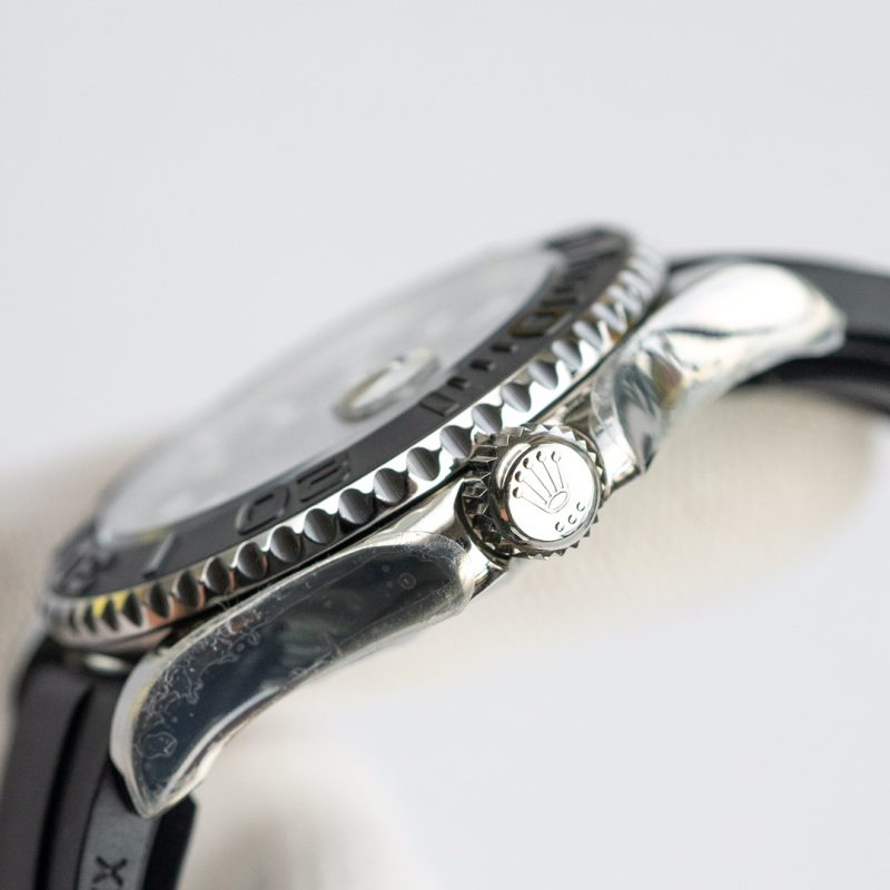 ROLEX YACHT-MASTER WHITE GOLD BLACK DIAL WATCH