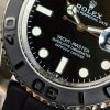 ROLEX YACHT-MASTER WHITE GOLD BLACK DIAL WATCH