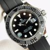 ROLEX YACHT-MASTER WHITE GOLD BLACK DIAL WATCH