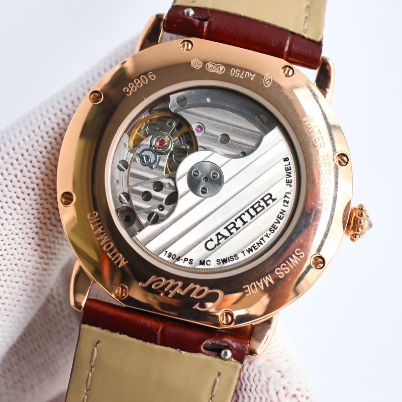Cartier Ronde Louis Rose Gold Silver Dial Automatic Watch