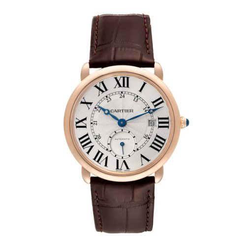 Cartier Ronde Louis Rose Gold Silver Dial Automatic Watch
