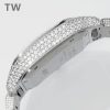 Cartier Santos De Cartier Diamonds Watch With White Dial