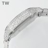 Cartier Santos De Cartier Full Diamonds Watch With White Dial
