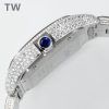Cartier Santos De Cartier Full Diamonds Watch With White Dial