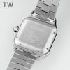 Cartier Santos De Cartier Full Diamonds Watch With White Dial