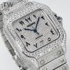 Cartier Santos De Cartier Swiss Watch With Diamonds