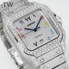 Cartier Santos De Cartier Swiss Watch With Diamonds