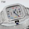 Cartier Santos De Cartier Swiss Watch With Diamonds