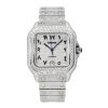 Cartier Santos De Cartier Swiss Watch With Diamonds