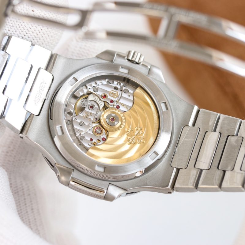 Patek Philippe Nautilus Black Dial Stainless Steel Watch