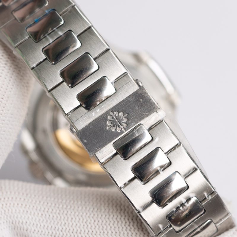 Patek Philippe Nautilus Blue Dial Diamond Stainless Steel Watch