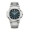 Patek Philippe Nautilus Blue Dial Diamond Stainless Steel Watch