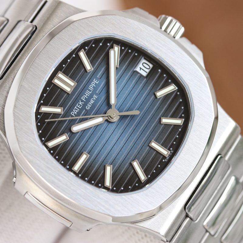 Patek Philippe Nautilus Blue Dial Stainless Steel Watch