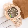 Patek Philippe Nautilus Brown Dial Stainless Steel Watch