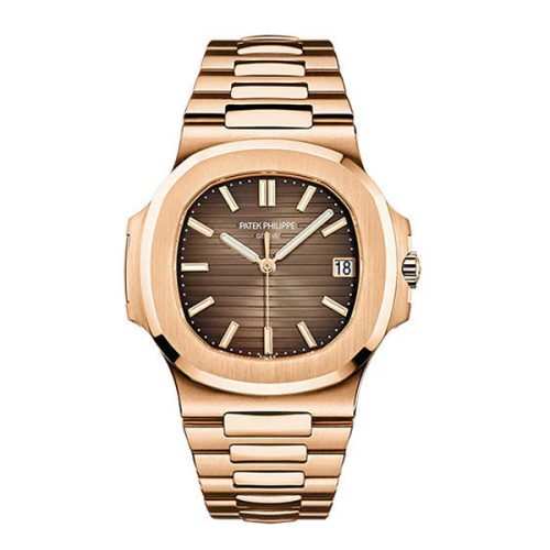 Patek Philippe Nautilus Brown Dial Stainless Steel Watch