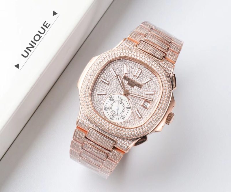 Patek Philippe Nautilus Crystal Diamond Dial Watch