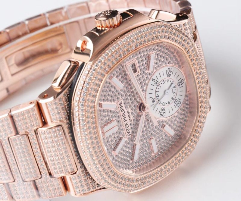Patek Philippe Nautilus Crystal Diamond Dial Watch