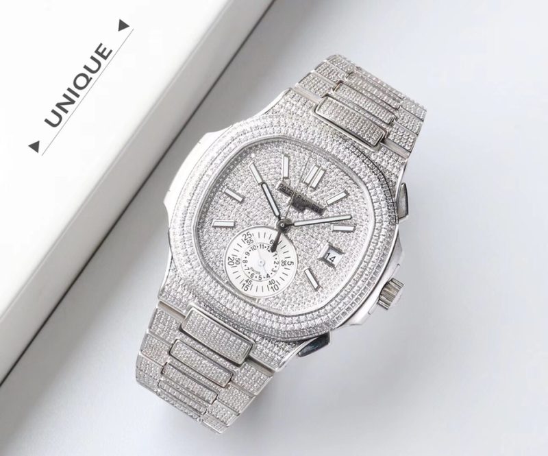 Patek Philippe Nautilus Crystal Diamond Dial Watch