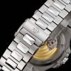 Patek Philippe Nautilus White Dial Diamond Stainless Steel Watch