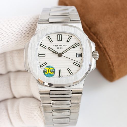 Patek Philippe Nautilus White Dial Stainless Steel Watch