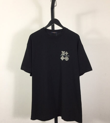 LV GRAPHIC JACQUARD SHORT-SLEEVED CREWNECK - LS087