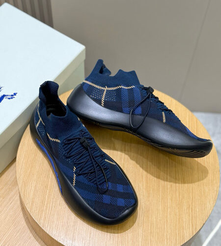 BURBERRY CHECK KNIT NEPTUNE SNEAKERS - BBR042