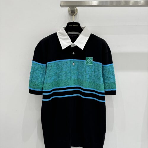LOUIS VUITTON Iridescent Jacquard Short-Sleeved Polo - LS067