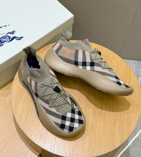 BURBERRY CHECK KNIT NEPTUNE SNEAKERS - BBR045