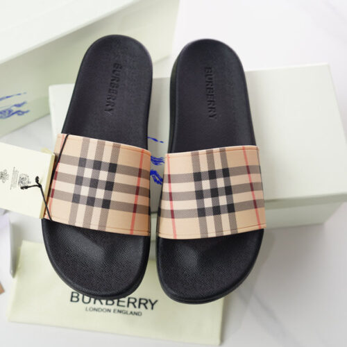 BURBERRY CHECK SLIDES - BSD008