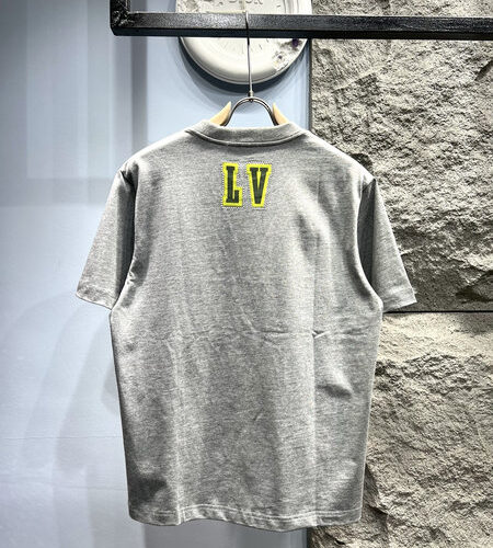 LV EMBELLISHED SHORT-SLEEVED COTTON CREWNECK - LS069