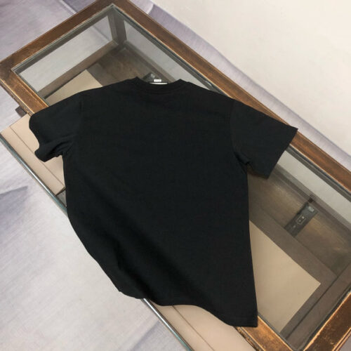 GUCCI BLACK LOGO T-SHIRT IN COTTON - GS023