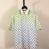 LV DAMIER GRADIENT PRINTED SILK POLO SHIRT - LS068