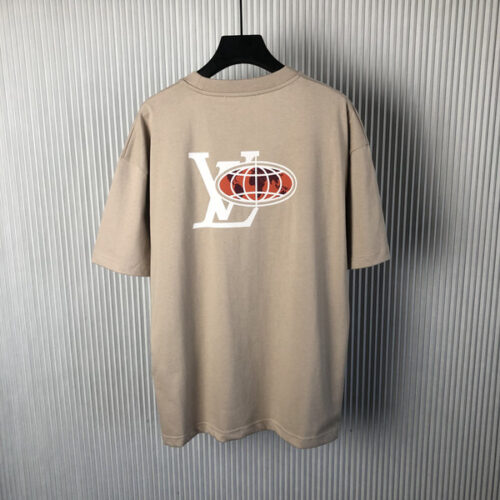 LV EMBELLISHED GRAPHIC COTTON T-SHIRT - LS080