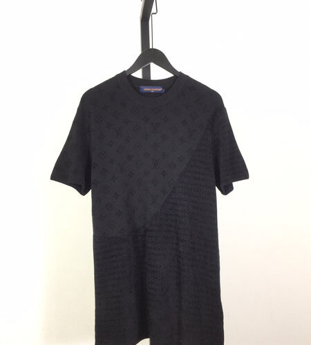 LV GRAPHIC JACQUARD SHORT-SLEEVED CREWNECK - LS087