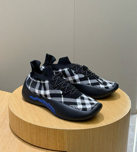BURBERRY CHECK KNIT NEPTUNE SNEAKERS - BBR043