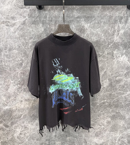 BALENCIAGA IMPRINT CROPPED T-SHIRT - BS065