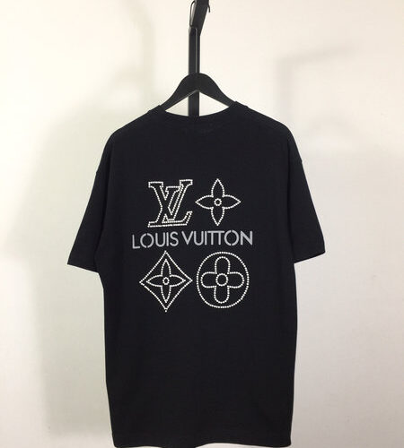 LV GRAPHIC JACQUARD SHORT-SLEEVED CREWNECK - LS087