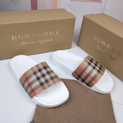 BURBERRY CHECK SLIDES - BSD009