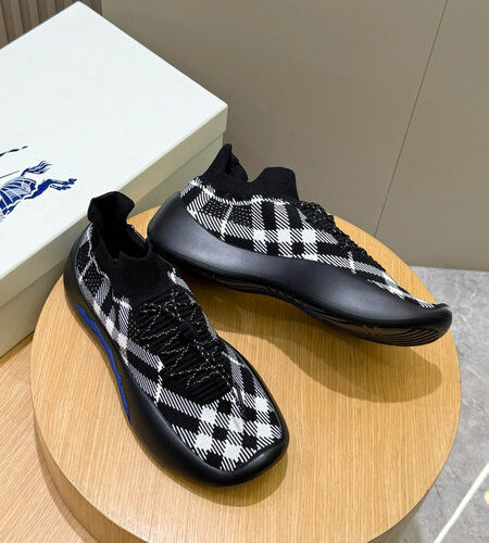 BURBERRY CHECK KNIT NEPTUNE SNEAKERS - BBR043