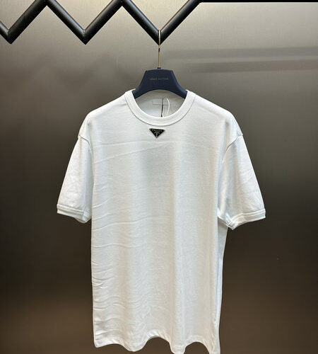 PRADA WHITE COTTON T-SHIRT - PS004
